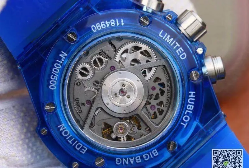 Hublot Big Bang Unico 411.JX.4802.RT Men Watches 1:1 Best Edition Replica Watch Swiss ETA1242 Blue Rubber Strap